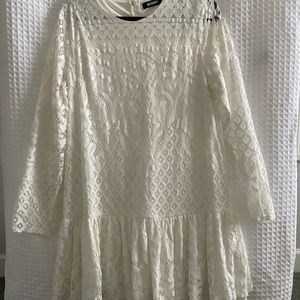 White Lace Dress Mini Dress